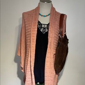 NWT‎ Goddis Cableknit Open Front Cardigan Sweater Size M/L. Blake Terra Cotta.